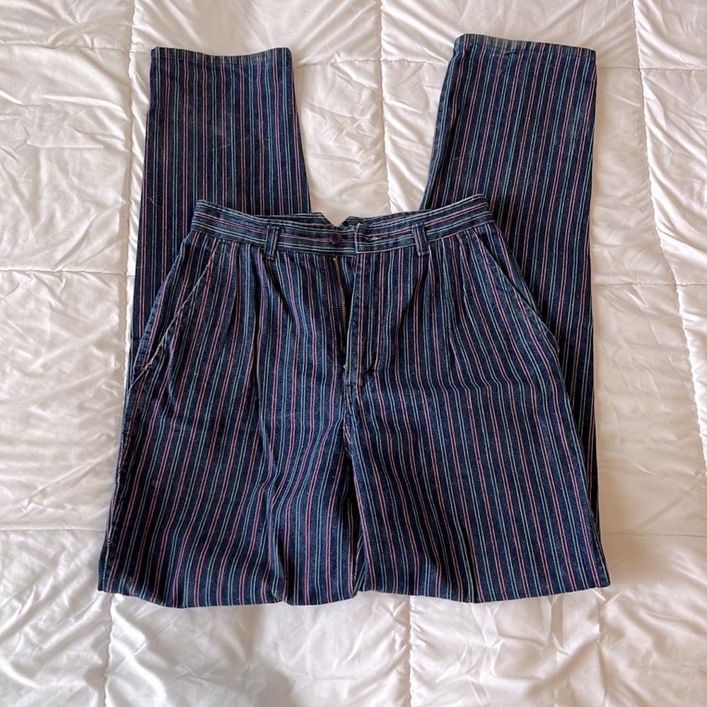 Vintage Striped High Waisted Brittania Jean